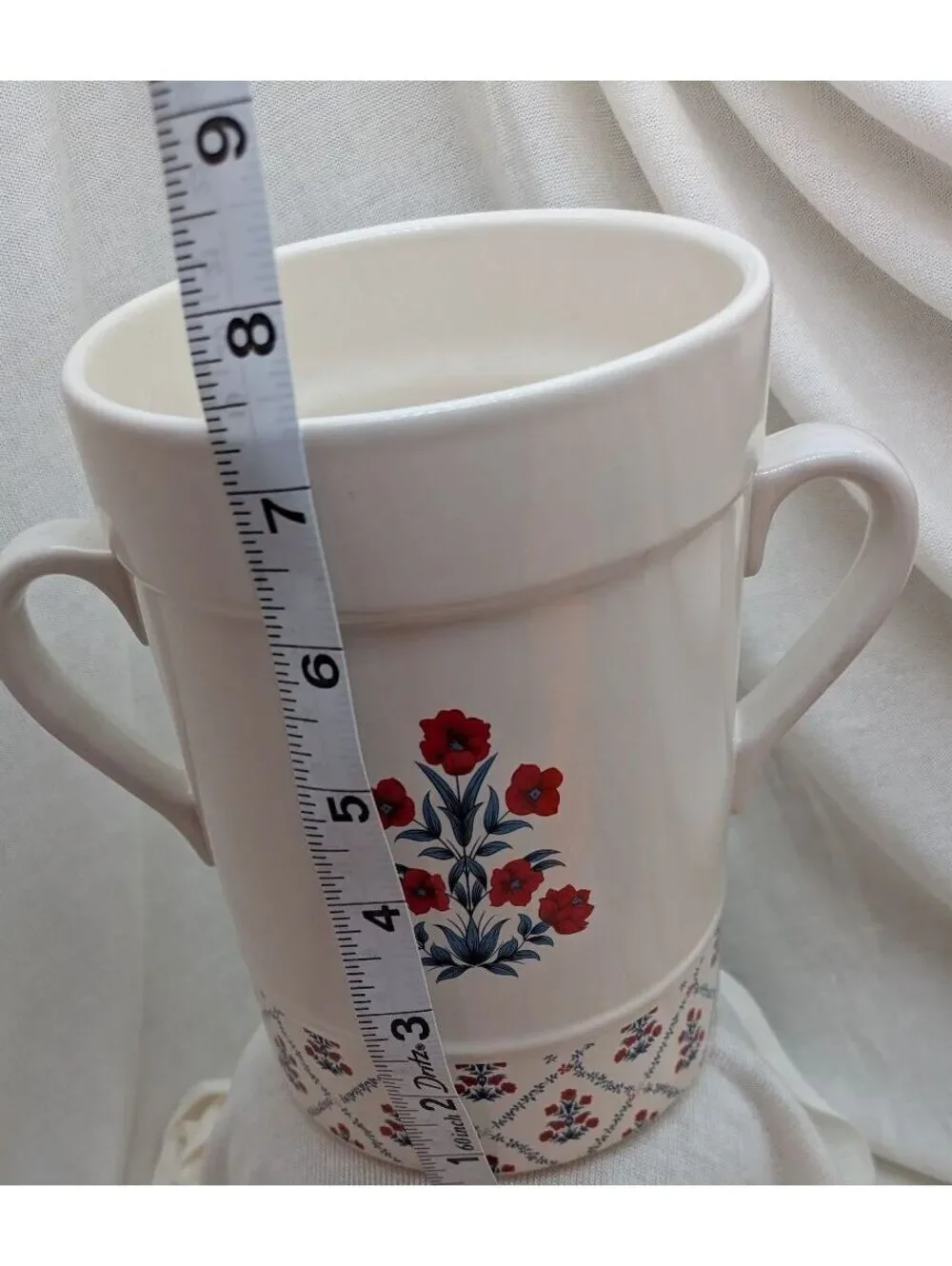 My Texas House Poppy Trellis Ceramic Utensil Crock 7